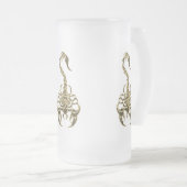 金ゴールド毒サソリ非常に有毒な昆虫 フロストグラスビールジョッキ (正面右)