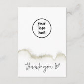 金ゴールド気にジュエリーカードの注文 – スモールビジネスの挿入 エンクロージャーカード (裏面)