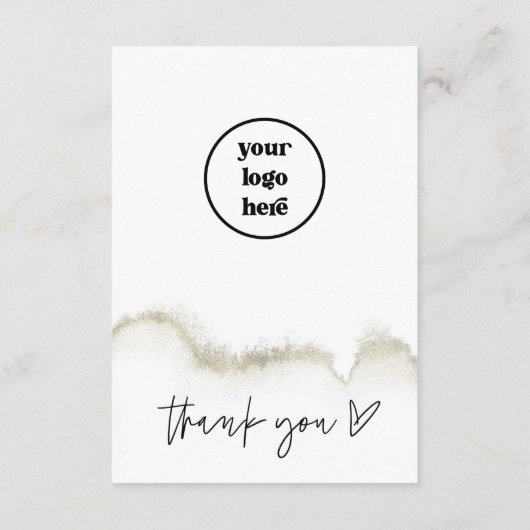 金ゴールド気にジュエリーカードの注文 – スモールビジネスの挿入 エンクロージャーカード (裏面)