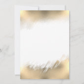 金ゴールド水の色の松の木の会社クリスマスパーティー 招待状 (裏面)