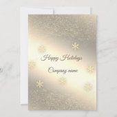 金ゴールド水の色の松の木の会社クリスマスパーティー 招待状 (裏面)