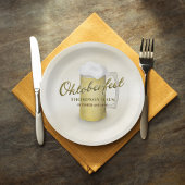 金ゴールド水シンプル色オクトーバーフェストビール7" ペーパープレート