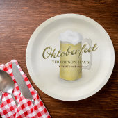 金ゴールド水シンプル色オクトーバーフェストビール9" ペーパープレート