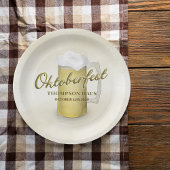 金ゴールド水シンプル色オクトーバーフェストビール9" ペーパープレート