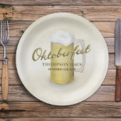 金ゴールド水シンプル色オクトーバーフェストビール9" ペーパープレート