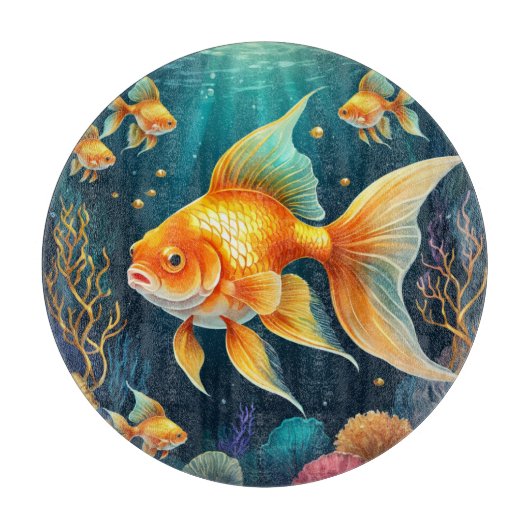 金ゴールド水中 カッティングボード (正面)