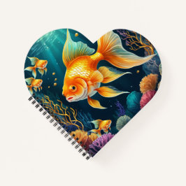 金ゴールド水中 ノートブック