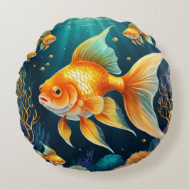 金ゴールド水中 ラウンドクッション