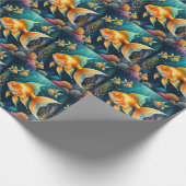 金ゴールド水中 ラッピングペーパー (角)