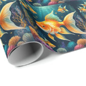 金ゴールド水中 ラッピングペーパー (ロールコーナー)