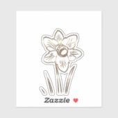 金ゴールド水仙の花シール シール (シート)