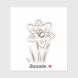 金ゴールド水仙の花シール シール