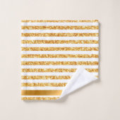 金ゴールド水平グリッターボホコレクシ人気があるョン バスタオルセット (ウォッシュタオル)