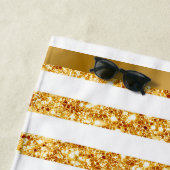 金ゴールド水平グリッターボホコレクシ人気があるョン ビーチタオル (インサイチュ)