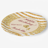 金ゴールド水平グリッターボホコレクシ人気があるョン ペーパープレート (アングル)