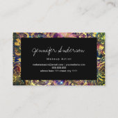 金ゴールド水彩と星雲マンダラビジネスカード 名刺 (裏面)