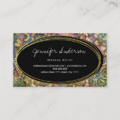 金ゴールド水彩と星雲マンダラ 名刺 (裏面)