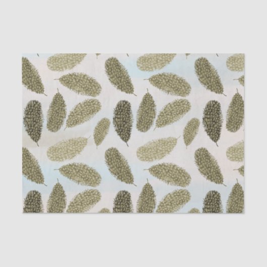 金ゴールド水彩の羽 薄葉紙 (正面)