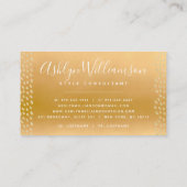 金ゴールド水彩オレンジターコイズ紫モノグラム 名刺 (裏面)