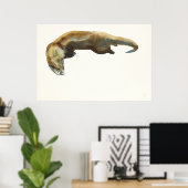 金ゴールド水彩オン紙 ポスター (ホームオフィス)