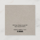 金ゴールド水彩クラフトスタッドイヤリングディスプレイ スクエア名刺 (裏面)