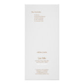 金ゴールド水彩サロン価格表サービス・メニュー ラックカード (裏面)