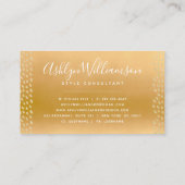 金ゴールド水彩ターコイズオレンジパープルモノグラム 名刺 (裏面)