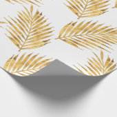 金ゴールド水彩パームフロント ラッピングペーパー (角)