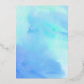 金ゴールド水彩フレーム 箔招待状 (裏面)