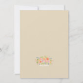 金ゴールド水彩フローラ第1誕生日 招待状 (裏面)