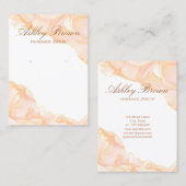 金ゴールド水彩手作りジュエリーイヤリングディスプレイ 名刺 (正面/裏面)