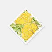 金ゴールド水彩抽象芸術バラ黄 スタンダードカクテルナプキン (角)