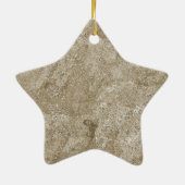 金ゴールド水彩抽象芸術 セラミックオーナメント (裏面)