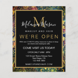 金ゴールド水彩星雲マンダラフライヤー チラシ