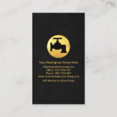 金ゴールド水栓のブラックの配管工グランジ場 名刺 (裏面)