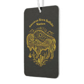 金ゴールド水牛の山の近くの太陽の下の放牧 カーエアーフレッシュナー (左)