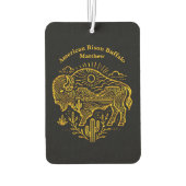 金ゴールド水牛の山の近くの太陽の下の放牧 カーエアーフレッシュナー (裏面)