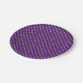 金ゴールド水玉模様オンカスタムカラー紙プレート ペーパープレート (アングル)