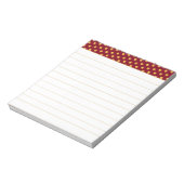 金ゴールド水玉模様オンMaroon & White Notepad ノートパッド (回転)