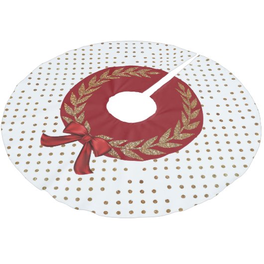 金ゴールド水玉模様ツリースカート ブラッシュドポリエステルツリースカート (アングル)