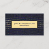 金ゴールド水玉模様パターン 名刺 (裏面)