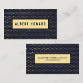 金ゴールド水玉模様パターン 名刺 (正面/裏面)