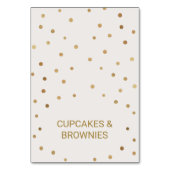 金ゴールド水玉模様フードテントカード テーブルナンバー (正面)