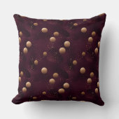 金ゴールド水玉模様模様 クッション (正面)