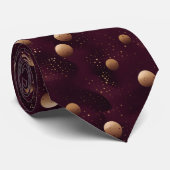 金ゴールド水玉模様模様 ネクタイ (ロール)