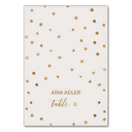 金ゴールド水玉模様結婚の護衛座席表 テーブルナンバー