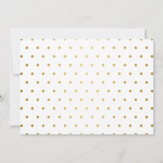 金ゴールド水玉模様院撮影カード 招待状 (裏面)