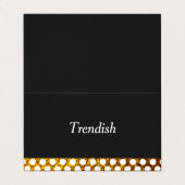 金ゴールド水玉模様黒の背景 名刺 (外部フラット)