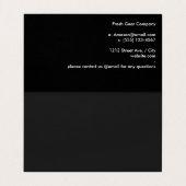 金ゴールド水玉模様黒の背景 名刺 (内部フラット)