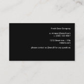 金ゴールド水玉模様黒の背景 名刺 (裏面)